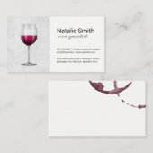 Carte De Visite Verre de vin | Vignoble (Devant / Derrière)