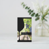 Carte De Visite Verre de vin | Vignoble | Dégustation sommelière (Debout devant)