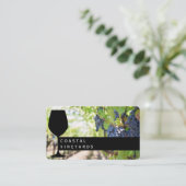 Carte De Visite Verre de vin | Vignoble | Sommelier (Debout devant)