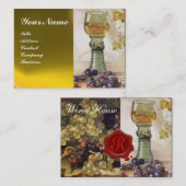 CARTE DE VISITE VERRE DE VIN, VIGNOBLE VIGNOBLE VIGNOBLE VIGNOBLE, (Devant / Derrière)