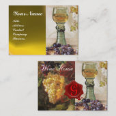 CARTE DE VISITE VERRE DE VIN, VIGNOBLE VIGNOBLE VIGNOBLE VIGNOBLE, (Devant / Derrière)