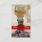 CARTE DE VISITE VERRE DE VIN, VIGNOBLE VIGNOBLE VIGNOBLE VIGNOBLE, (Dos)