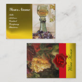 CARTE DE VISITE VERRE DE VIN, VIGNOBLE VIGNOBLE VIGNOBLE VIGNOBLE, (Devant / Derrière)