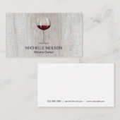 Carte De Visite Verre de vin | Vin rouge (Devant / Derrière)