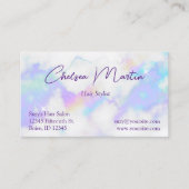 Carte De Visite Verre en marbre Holo Signature manuscrite Script (Devant)