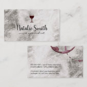 Carte De Visite Verre et marbre (Devant / Derrière)