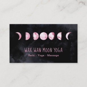 Carte De Visite *~* Verre Lunaire Vanne Pleine Lune Rose Phases Lu