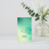 Carte De Visite Verre Ombre Turquoise Tropique Vert Mint (Debout devant)