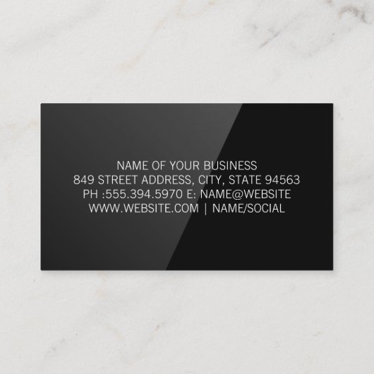 Carte De Visite Verre rouge à éclaboussures | Arrière - plan en ve (Dos)