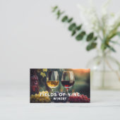 Carte De Visite Verre rouge et blanc | Raisins de vin (Debout devant)