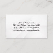 Carte De Visite Verre rouge | Verser (Dos)