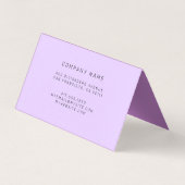 Carte De Visite Verre tendu Noir pourpre (Dos)