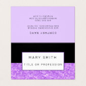 Carte De Visite Verre tendu Noir pourpre (Extérieur déplié)