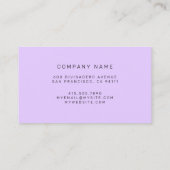 Carte De Visite Verre tendu pourpre (Dos)