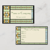 Carte De Visite Verre verni Art Nouveau (Devant / Derrière)