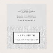 Carte De Visite Verre verni blanc (Extérieur déplié)