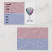 Carte de visite Verre Vin (Devant / Derrière)