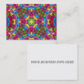 Carte De Visite Verre Vintage pourpre Kaleidoscope (Devant / Derrière)