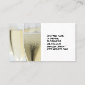 Carte De Visite Verres à champagne | Banquet de restauration (Dos)