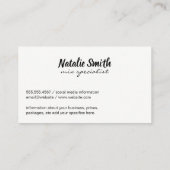 Carte De Visite Verres à shot | Barre (Dos)