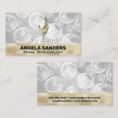 Carte De Visite Verres à vin Gold Texture (Devant / Derrière)