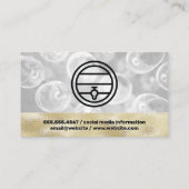 Carte De Visite Verres à vin Gold Texture | Baril de vin (Dos)