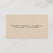 Carte De Visite Verres à vin | Texture Cuir (Dos)