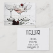 Carte De Visite Verres de boissons (Devant / Derrière)