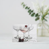 Carte De Visite Verres de boissons (Debout devant)