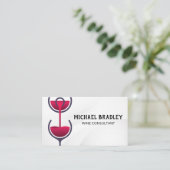 Carte De Visite Verres de vin rouge (Debout devant)