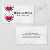Carte De Visite Verres de vin rouge (Devant / Derrière)