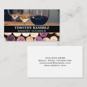Carte De Visite Verres de vin variétal | Corks (Devant / Derrière)