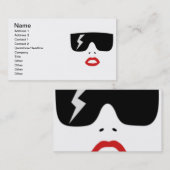 Carte De Visite verres et lèvres (Devant / Derrière)