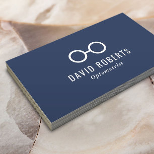 Carte De Visite Verres minimalistes optométristes pour yeux bleu m