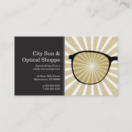 Carte De Visite Verres sales ponctuels de rayons (Devant)