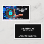 Carte De Visite Verrouillage de sécurité numérique | Systèmes de d (Devant / Derrière)