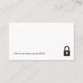 Carte De Visite Verrouiller la société de sécurité (Dos)