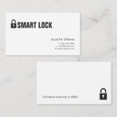 Carte De Visite Verrouiller la société de sécurité (Devant / Derrière)