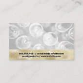 Carte De Visite Verrres  vin en texture dorée (Dos)