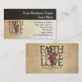 Carte De Visite Vers chrétien de bible d'amour d'espoir de foi (Devant / Derrière)