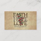 Carte De Visite Vers chrétien de bible d'amour d'espoir de foi (Dos)