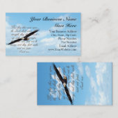 Carte De Visite Vers de bible, ailes comme chrétien d'Eagles (Devant / Derrière)