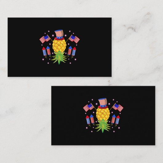 Carte De Visite Vers le bas Pineapper Swinger Power 4 juillet US (Devant / Derrière)