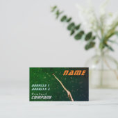 Carte De Visite Vers les étoiles Biplane Green Space Contrail (Debout devant)