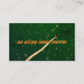 Carte De Visite Vers les étoiles Biplane Green Space Contrail (Dos)