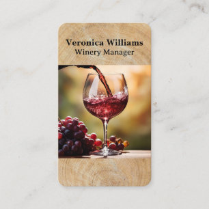 Carte De Visite Versement d'un verre de vin Dégustations