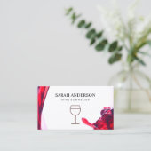 Carte De Visite Verser à vin avec Tige à vin (Debout devant)