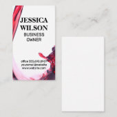 Carte De Visite Verser du vin rouge en verre (Devant / Derrière)