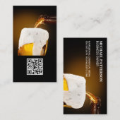 Carte De Visite Verser la bière dans la Mug (Devant / Derrière)