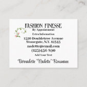 Carte De Visite Version #2 Elegant Seamstress Sewing (Dos)